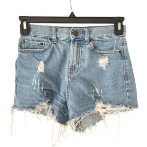 BDG Urban Outfitters Girlfriend High Rise Distressed Denim Shorts Womens 24W